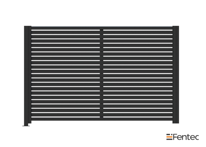 Fentec SlatWall Steel Fence Panel