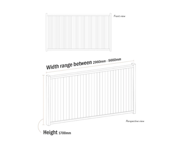 SLFF Aluminium Sliding Gate – Full solid Driveway Gate