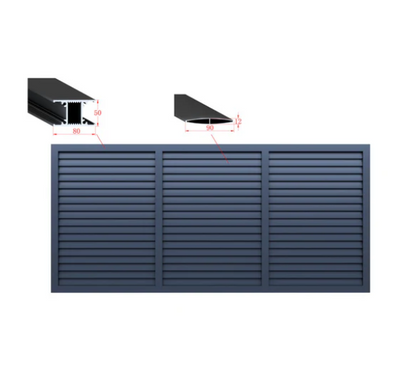 Aluminium Louver Style Gate SLV pattern Sliding Gate for Driveway