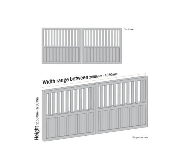 Aluminium Swing Gates SWTG Driveway Gate Black
