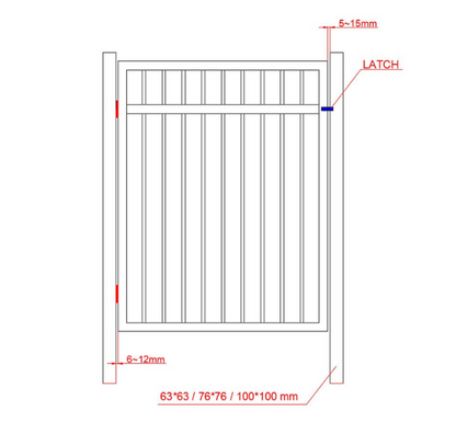 Aluminium Pedestrian Gate PHF