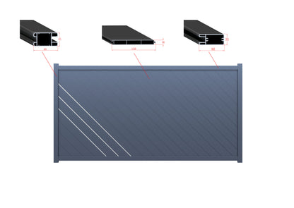 SPECIAL!!!  SLED Sliding/Single Swing Gate Aluminium Gate for Driveway