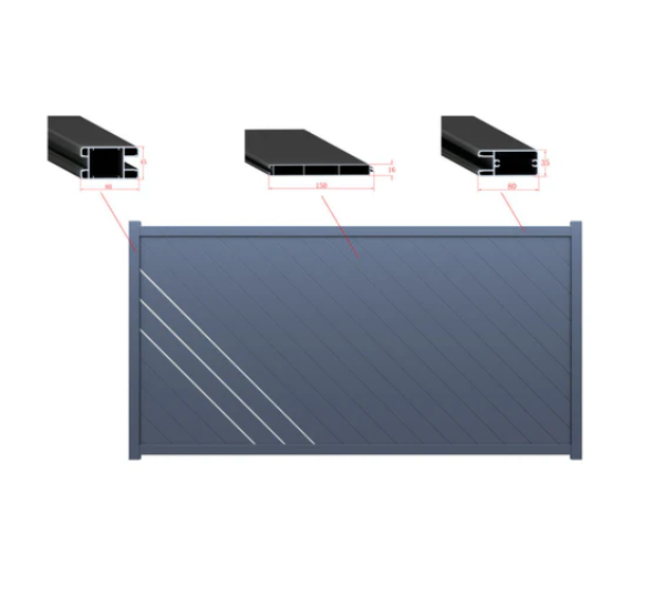 SLED Sliding Gate Aluminium Gate for Driveway