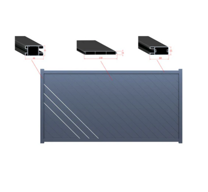 SLED Sliding Gate Aluminium Gate for Driveway