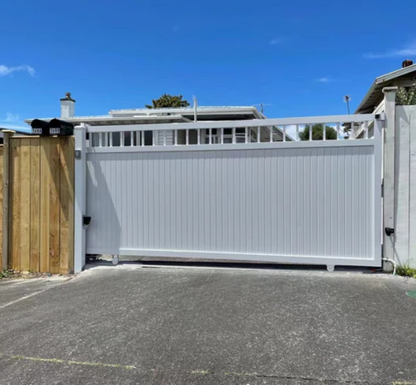 SLTG SOLID Sliding Aluminium Gate WHITE