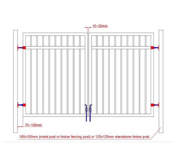SWFF Aluminium Swing Gates- Full solid Driveway Gate
