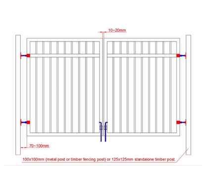 SWFF Aluminium Swing Gates- Full solid Driveway Gate