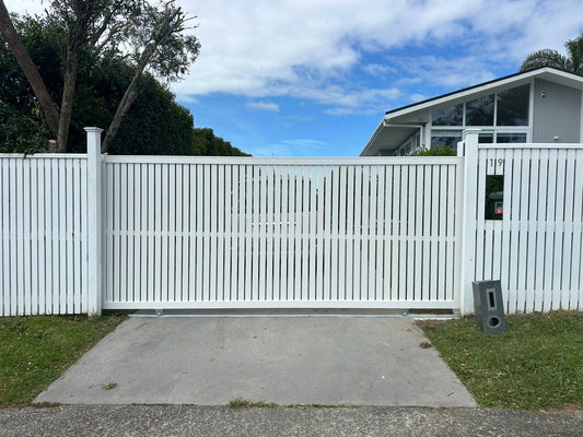 Aluminum Sliding Gate - FGSG09 - WHITE
