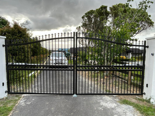 Aluminum Double Swing Gate - FGDS12 - BLACK