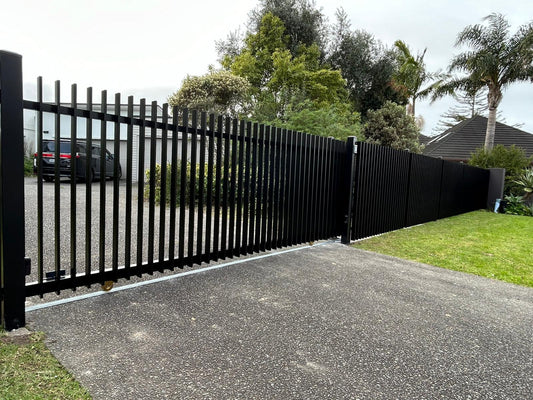 Aluminum Sliding Gate - FGSG08 - BLACK
