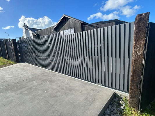 Aluminum Sliding Gate - FGSL03 - SLATE GREY