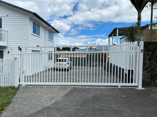 Aluminum Sliding Gate - FGAL01 - WHITE